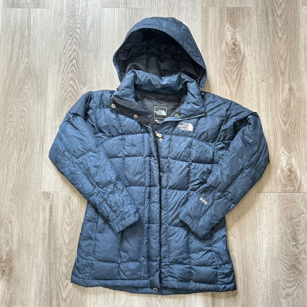 The North Face Women’s XS 600 Down Puffer Jacket Blue Full Zip Ski Parka Coat